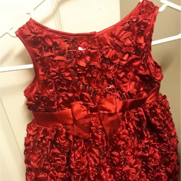 Very pretty Burgundy Party Wear Frock Dress 3yrs Old - Picture 1 of 5